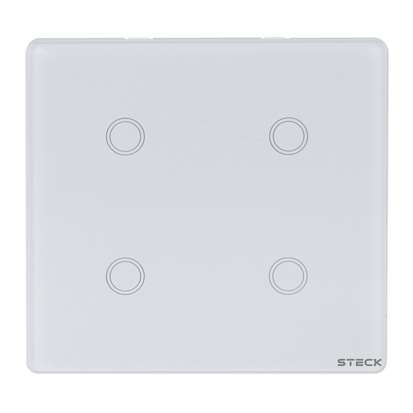 Interruptor Smarteck 4X4" 4 Módulos Touch Branco