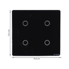 Interruptor Smarteck 4X4" 4 Módulos Touch Preto