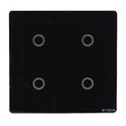 Interruptor Smarteck 4X4" 4 Módulos Touch Preto