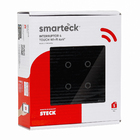 Interruptor Smarteck 4X4" 4 Módulos Touch Preto