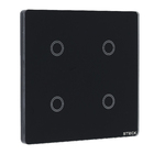 Interruptor Smarteck 4X4" 4 Módulos Touch Preto
