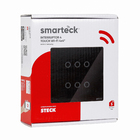 Interruptor Smarteck 4X4" 6 Módulos Touch Preto