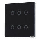 Interruptor Smarteck 4X4" 6 Módulos Touch Preto