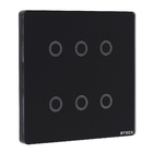 Interruptor Smarteck 4X4" 6 Módulos Touch Preto