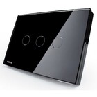 Interruptor Touch Screen Com 3 Botões - Preto - Livolo - Lms-