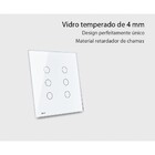 Interruptor Touch Screen Com 6 Botões (4x4) Com Função Remote