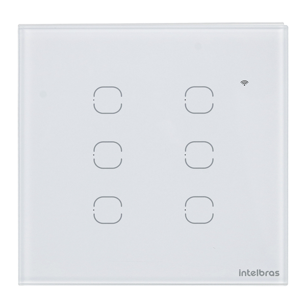 Interruptor Touch Smart Wi Fi 6 Teclas Branco Intelbras