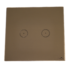Interruptor Touch Tok Glass 2 Botões Bronze 4x4 Lumenx