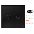 Interruptor Touch Wi-fi Tok Glass 2 Botões Preto 4x4 Lumenx