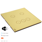 Interruptor Touch Wi-fi Tok Glass 5 Botões Dourad 4x4 Lumenx
