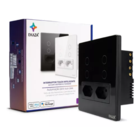 Interruptor Wifi Inteligente 4 Botões E 2 Tomada Ekaza Preto