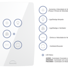 Interruptor Wifi Inteligente Touch Branco Para Ventilador De