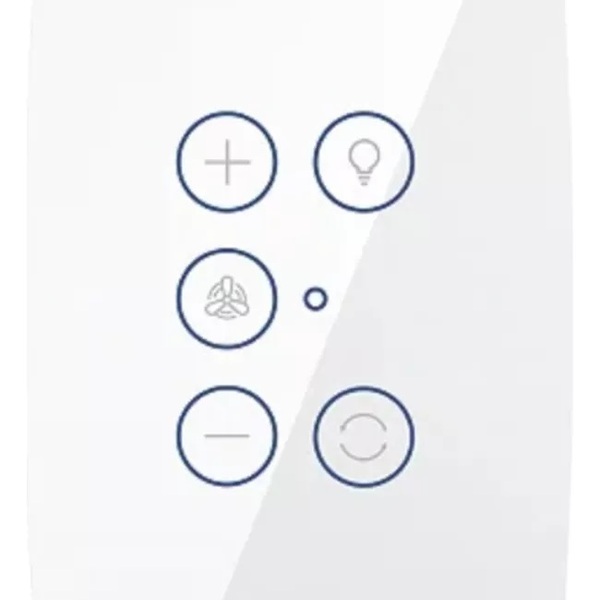 Interruptor Wifi Inteligente Touch Branco Para Ventilador De