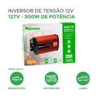 Inversor Conversor De Tensão 300w 12v P/ 127v Tomada C/ Usb