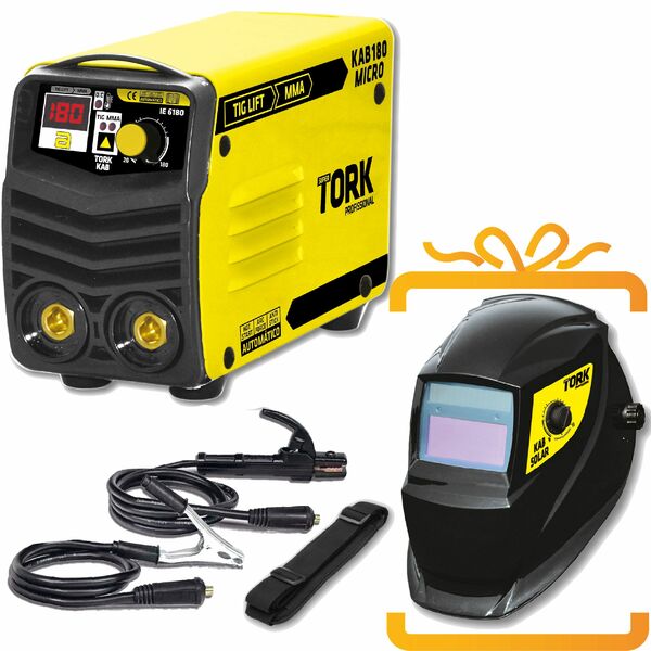 Inversor De Solda 180a Mma Tig Com Máscara Kab Micro 180 Tork