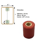 Isolador Paralelo Epóxi 16x20mm Rosca 1/4 Polegada 10 peças