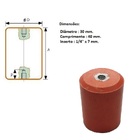 Isolador Paralelo Epóxi 30x40mm Rosca 1/4 Polegada 10 peças