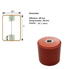 Isolador Paralelo Epóxi 40x40mm Rosca 3/8 Polegada 5 Peças