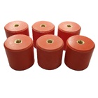 Isolador Paralelo Epóxi 50x50mm Rosca 3/8 Polegada 6 Peças