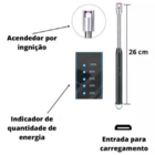 Isqueiro Acendedor Elétrico Usb Recarregável