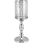 Jade Castiçal Suporte Para Vela 34x13x13cm Metal Prata