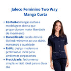 Jaleco Feminino Two Way Azul Marinho Manga Curta  Ex  Azul Ma