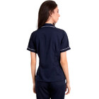 Jaleco Feminino Two Way Azul Marinho Manga Curta  Ex  Azul Ma