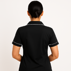 Jaleco Feminino Two Way Preto Manga Curta  Eg  Preto