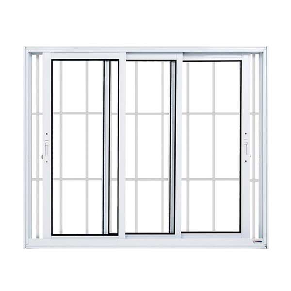 Janela 3 Folhas Móveis Em Alumínio 100 X 200 X 10,5 Cm Com Gr