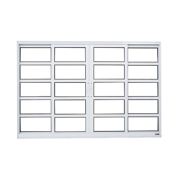 Janela 4 Folhas Em Alumínio 100 X 120 X 5,9 Cm Com Travessa B