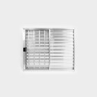 Janela Alumínio Veneziana 3 Folhas 120x120cm Com Grade Natura