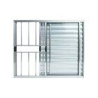 Janela Alumínio Veneziana 3 Folhas 120x120cm Com Grade Natura