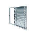 Janela Alumínio Veneziana 3 Folhas 120x120cm Natural Brilhant