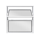 Janela Basculante 2 Folhas Alumínio Pintado Branco 0,40x0,40m Linha Home 3A Alumínio