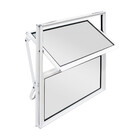 Janela Basculante 2 Folhas Alumínio Pintado Branco 0,40x0,40m Linha Home 3A Alumínio
