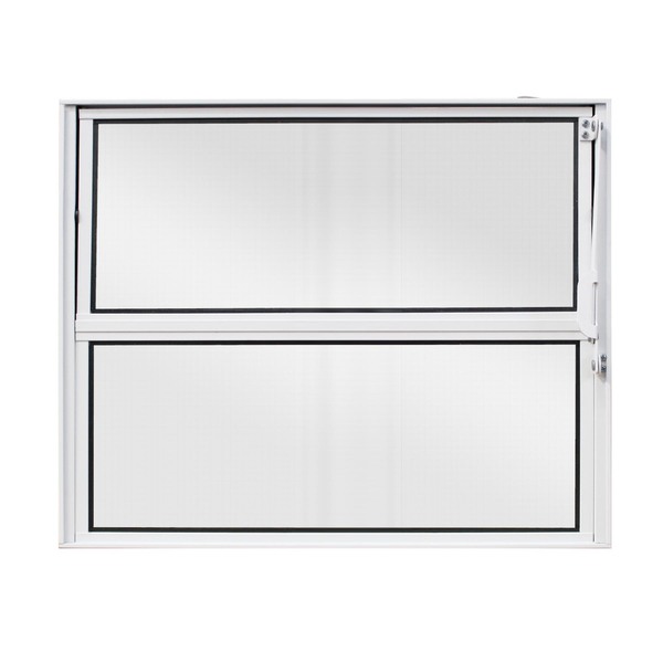 Janela Basculante 2 Folhas Alumínio Pintado Branco 0,40x0,60m Linha Home 3A Alumínio