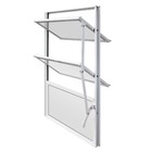 Janela Basculante 3 Folhas Alumínio Pintado Branco 0,60x0,40m Linha Home 3A Alumínio