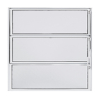 Janela Basculante 2 Folhas Alumínio Pintado Branco Linha Fortline com Vidro Mini Boreal Incolor 0,60x0,60m Atlântica