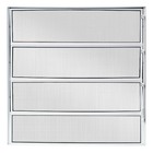 Janela Basculante 4 Folhas Alumínio Pintado Branco 0,80x0,80m Linha Home 3A Alumínio