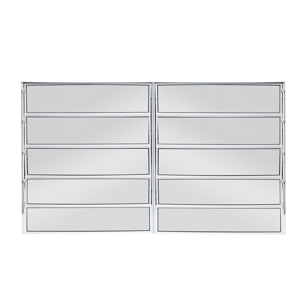 Janela Basculante 5 Folhas Alumínio Pintado Branco 1,00x1,20m Linha Home 3A Alumínio