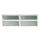 Janela de Alumínio Basculante 4 Folhas 40x120cm com Vidro Mini Boreal Master Brimak Branca