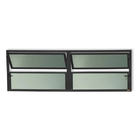 Janela de Alumínio Basculante 2 Folhas 40x200cm com Vidro Mini Boreal Master Brimak Preta