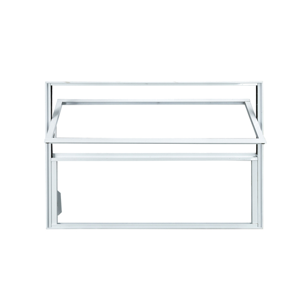 Janela de Alumínio Basculante 2 Folhas 40x40cm com Vidro 3mm Classic CRV Branca
