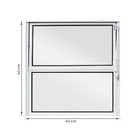 Janela de Alumínio Basculante 2 Folhas 40x40cm com Vidro Mini Boreal Home 3A Alumínio Branca