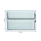 Janela Basculante 2 Folhas Alumínio Pintado Branco Linha Slim com Vidro Canelado Incolor 0,40x0,60m Líder