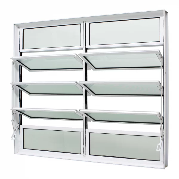 Janela Basculante Alumínio Branco 100x150 Duas Seções Jap Car