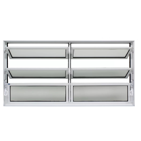 Janela Basculante Alumínio Branco 60x150x6cm Duas Seções Jap