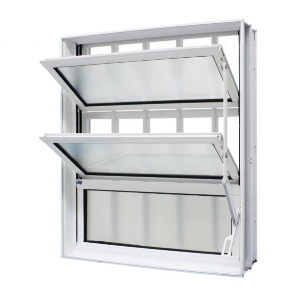 Janela Basculante Alumínio Branco 60x60x10,2cm Com Grade Jap