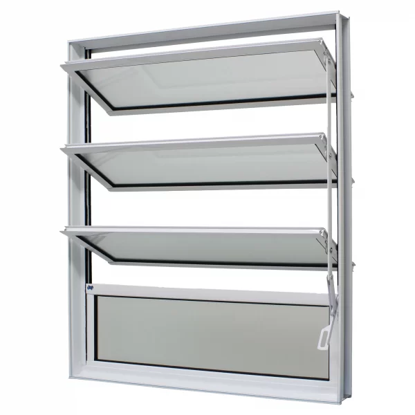 Janela Basculante Alumínio Branco 80x100x6cm Jap Caribe Max