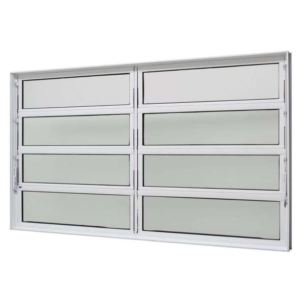 Janela Basculante Alumínio Branco 80x200x6cm Duas Seções Jap